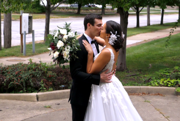 Bride and groom wedding video, classy, formal wedding ceremony and wedding reception at Tudor Arms Events, downtown Cleveland