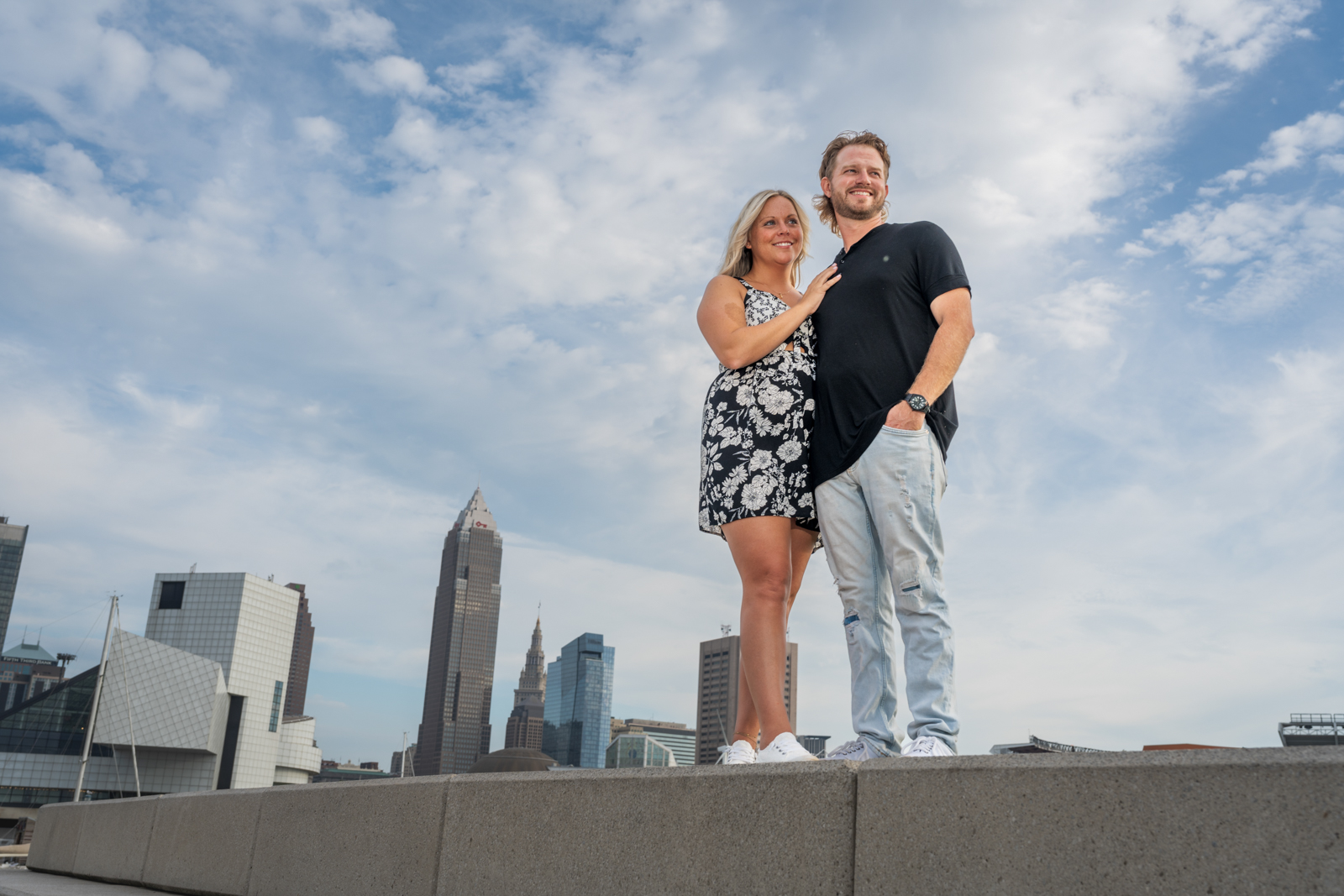 Megan + Kevin Engagement Session at Voinovich Park in Cleveland, Ohio